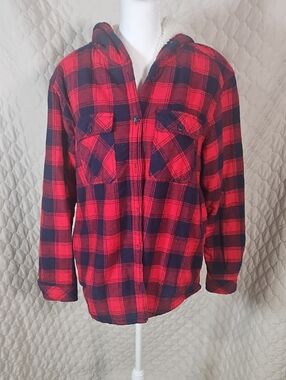 Boston Traders Buffalo Plaid Sherpa Lined Shacket